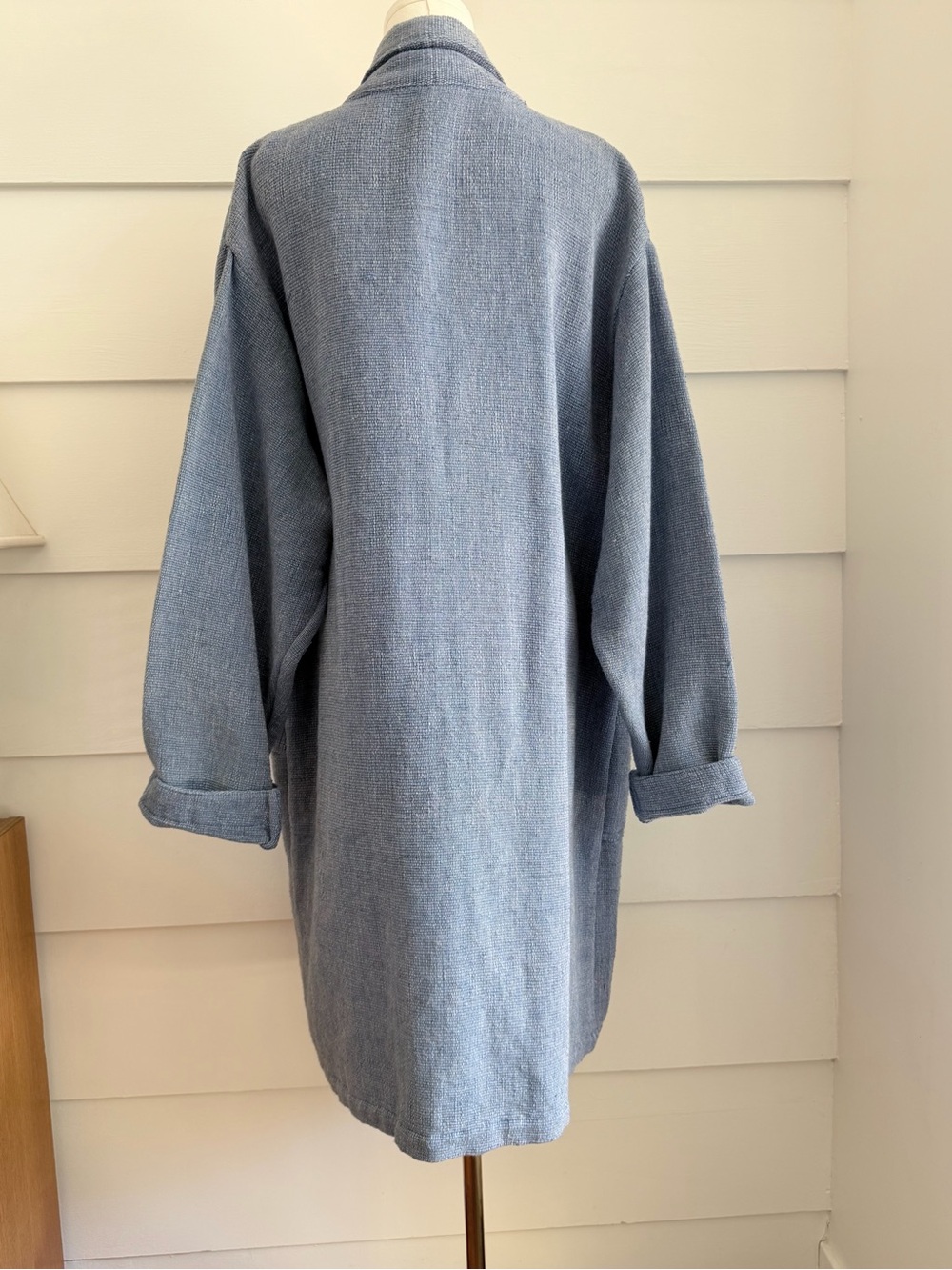 Vintage Cheppu Coat Made in Nepal Woven Cotton Coat Free Size - Picture 8 of 11